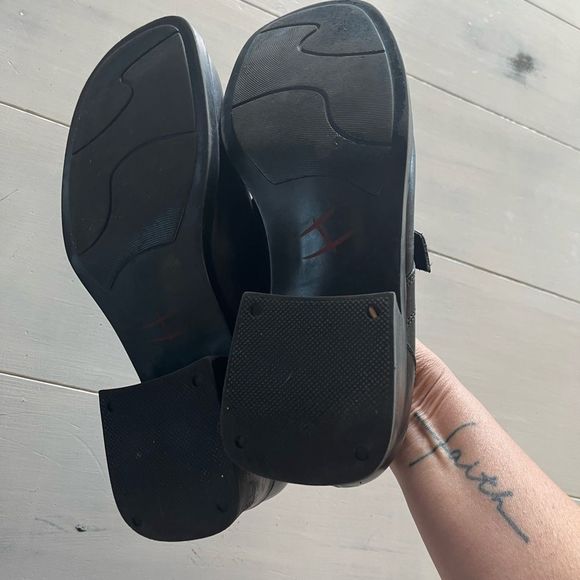 Vintage Croft & Barrow Women’s Black Leather Monk Strap 90s Y2K Chunky Heel 8.5 - Picture 5 of 5